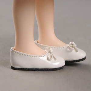 [40mm] Mona Doll - Basic Ribbon C Shoes (White)