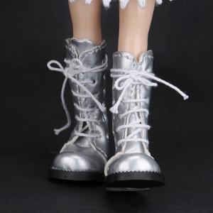 [40mm] 12&quot; Long Wed Boots (Silver)